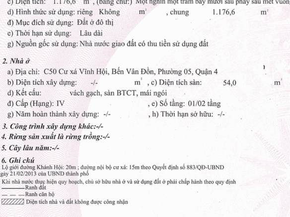 Bán nhanh nhà Cư xá Vĩnh Hội, Quận 4 – Sổ hồng riêng – Giá 5.1 tỷ!