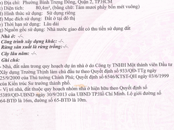 Bán Gấp Đất 2 Mặt Tiền Đường 64, Bình Trưng Đông – Giá Tốt Nhất Khu Vực!