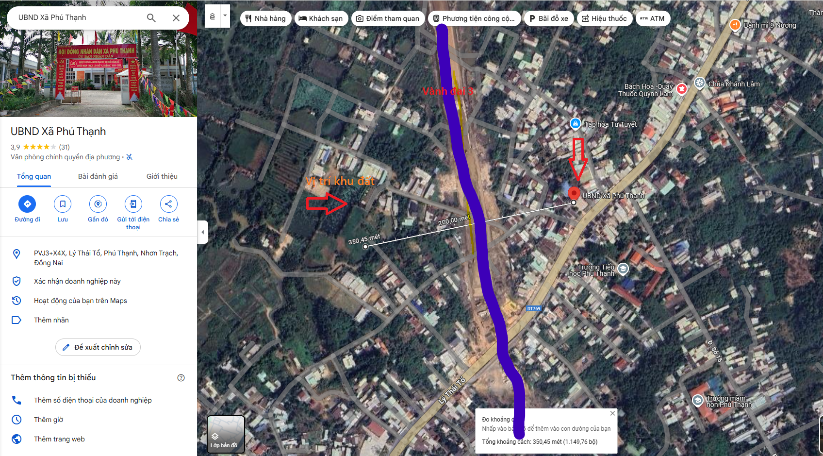 ubnd xã phú thạnh Nhơn trạch vành đai 3