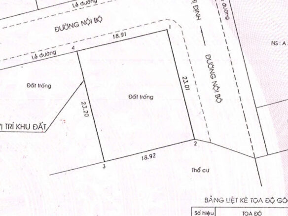 BÁN LÔ GÓC 2MT, DT 437m2 (full thổ cư) – View Sông Thoáng Mát, Tại P.BÌNH TRƯNG TÂY, QUẬN 2 – HCM